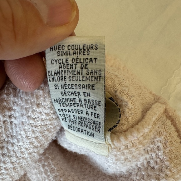 Chance or Fate Women's Light‎ Salmon Pink Sequin Reindeer Sherpa Sweater Top M - Picture 8 of 13